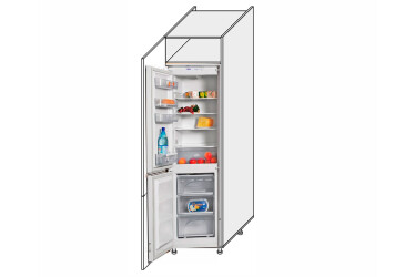 Пенал 60ПХ/2140 холодильник Pro Blum лівий