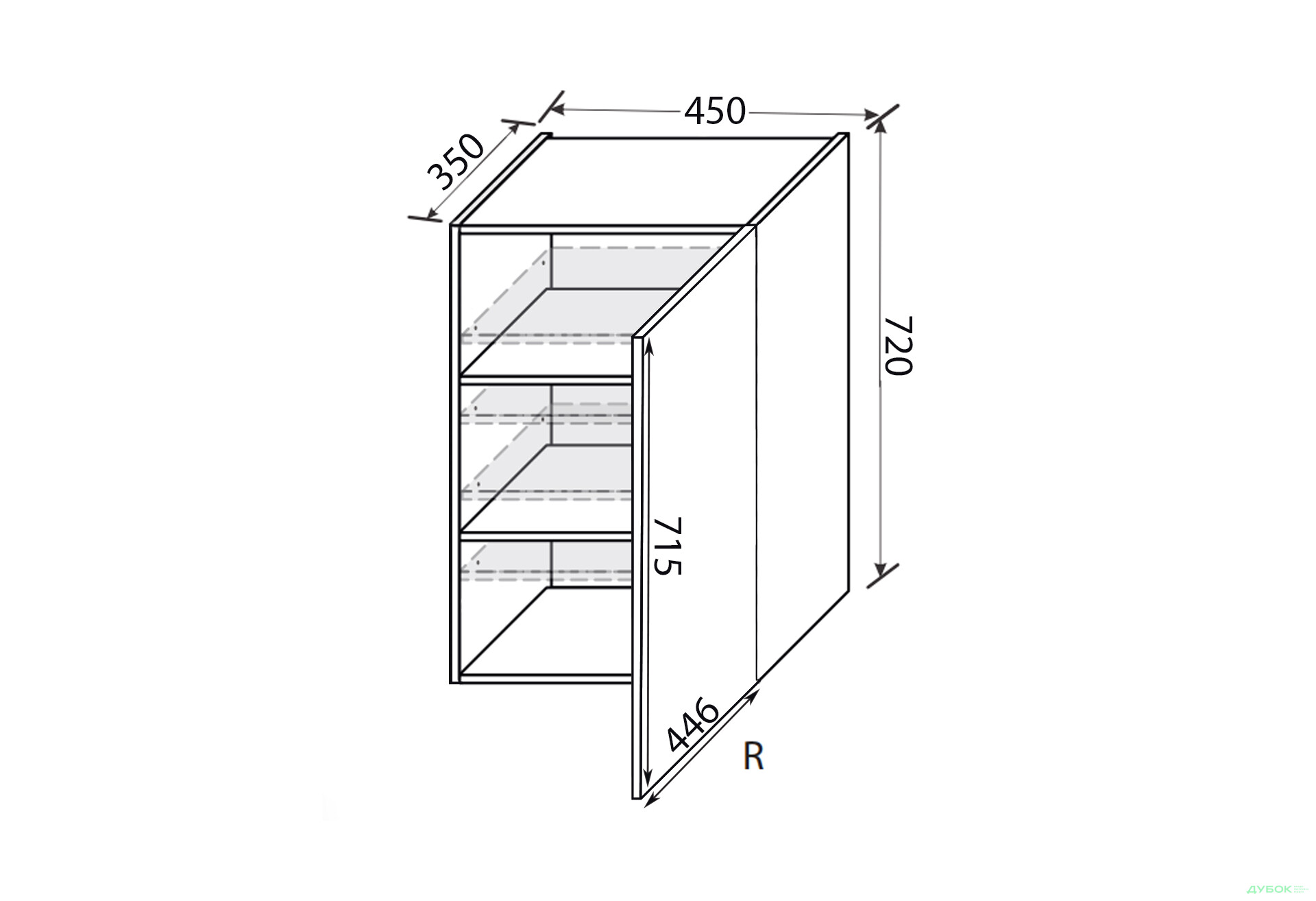 Изображение 2 - Верх 45В/720 1дв Pro Blum правая Миллениум / Millenium Premium МироМарк