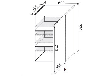 Верх 60В/720 1дв Pro Blum права Зображення Верх 60В/720 1дв Pro Blum права