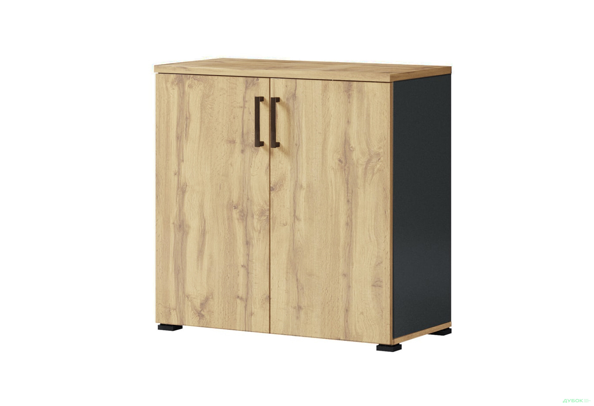 Изображение 1 - Комод МироМарк Джуриан с 3 ящиками 80 см антрацит/дуб вотан