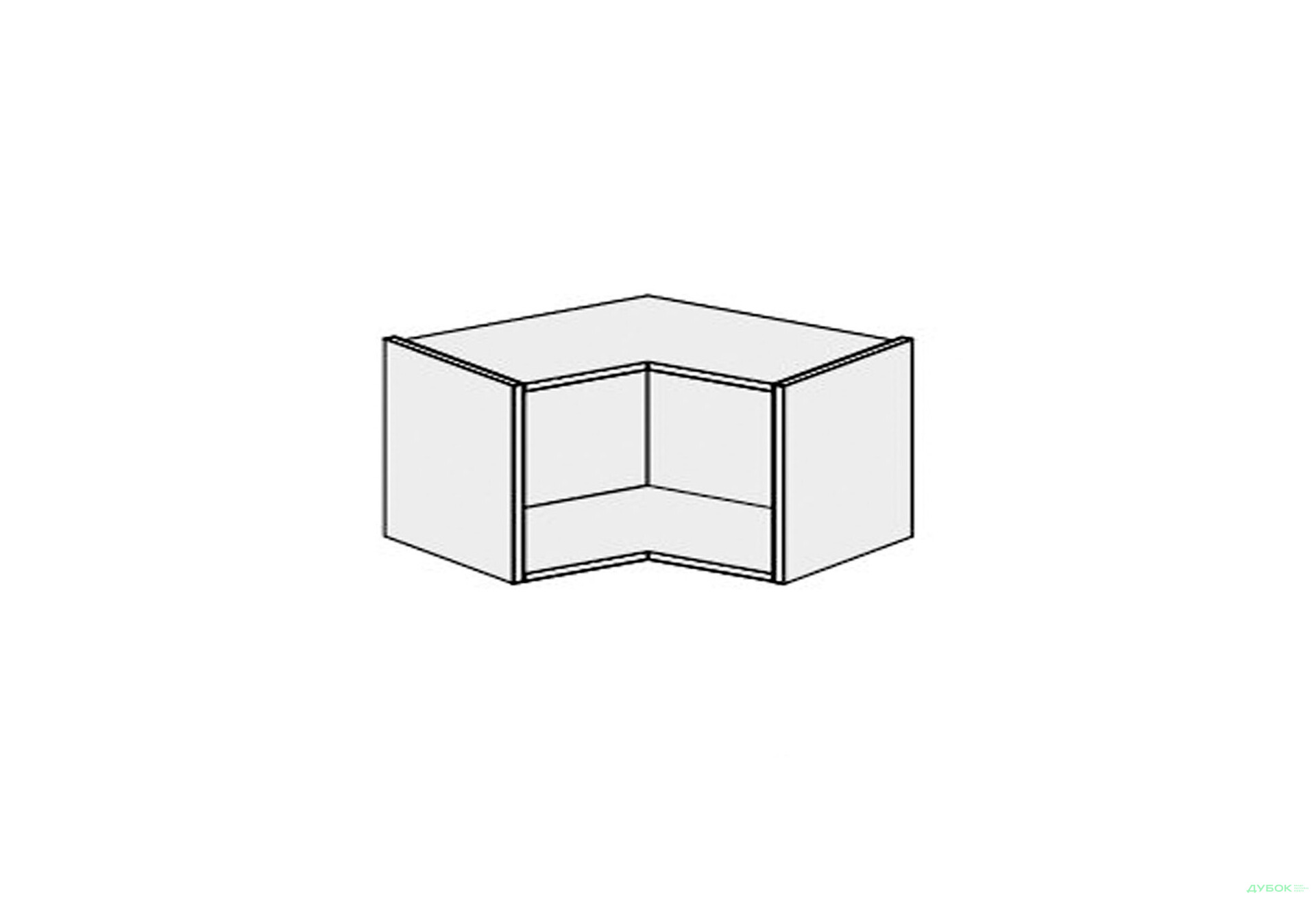 Зображення 1 - Корпус КутВ 90° 2дв 650х650 Pro Blum 360мм MiroMark