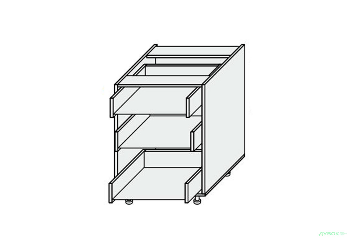 Корпус 40Н 3шх Pro Hettich 820мм MiroMark - Зображення 1 Зображення 1 - Корпус 40Н 3шх Pro Hettich 820мм MiroMark