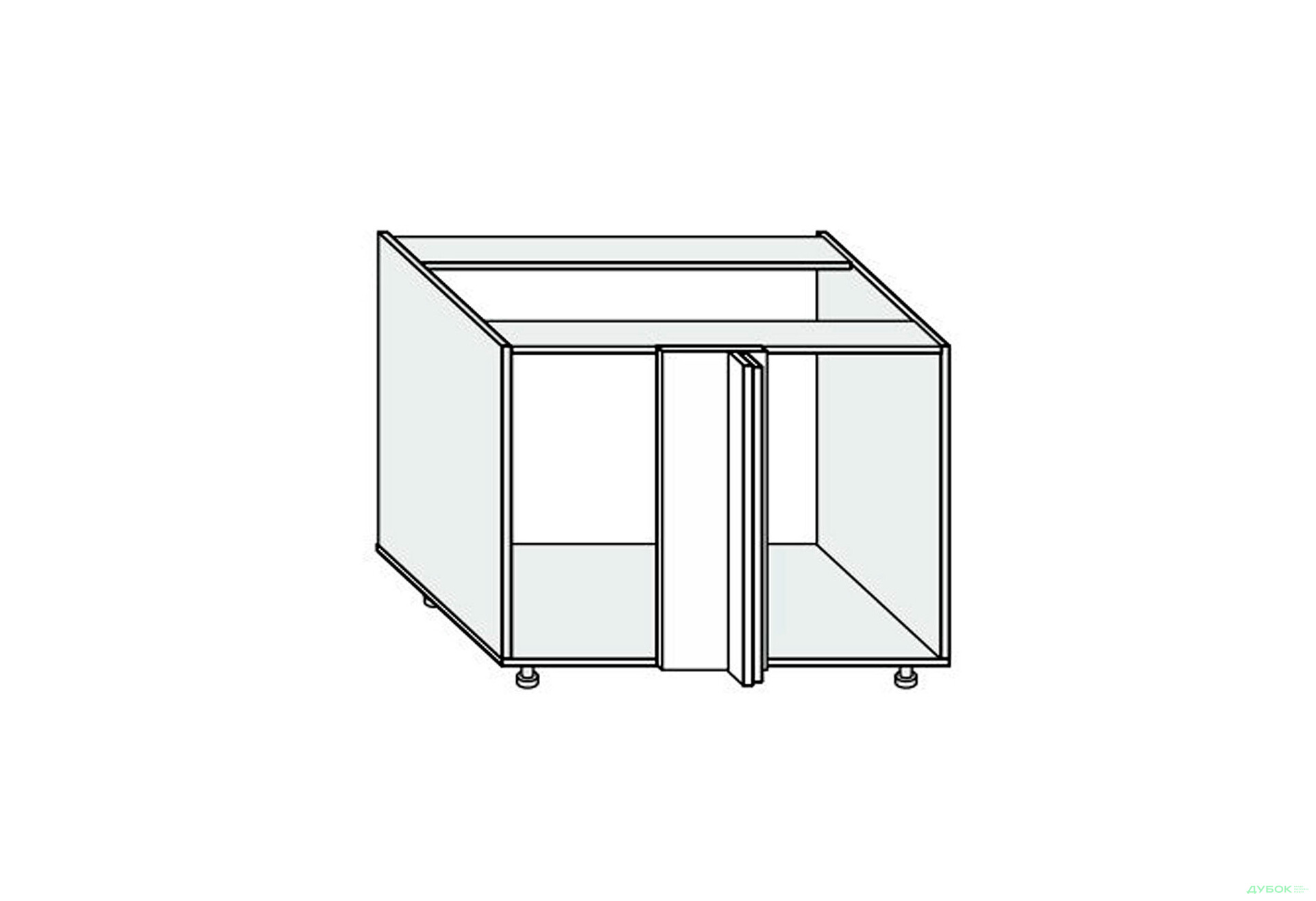 Зображення 1 - Корпус КутН 90° 1дв 1050х650 Pro Blum 820мм MiroMark