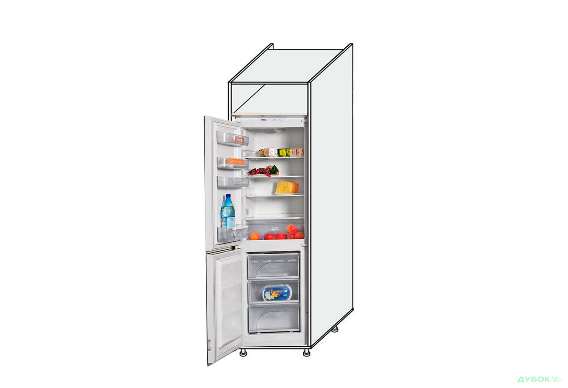Корпус Пенал 60ПХ Холодильник Pro Blum 2140мм МироМарк