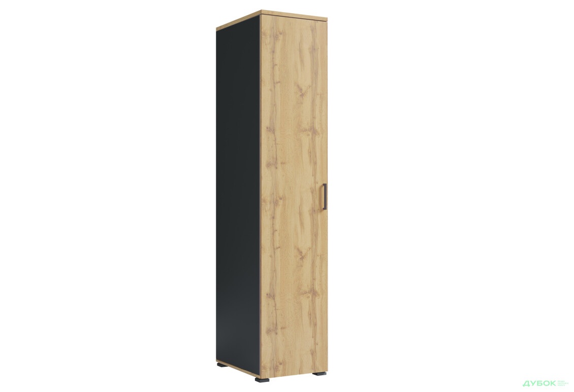 Шкаф МироМарк Джуріан 1-дверный 40 см антрацит/дуб вотан - Изображение 1 Изображение 1 - Шкаф МироМарк Джуріан 1-дверный 40 см антрацит/дуб вотан