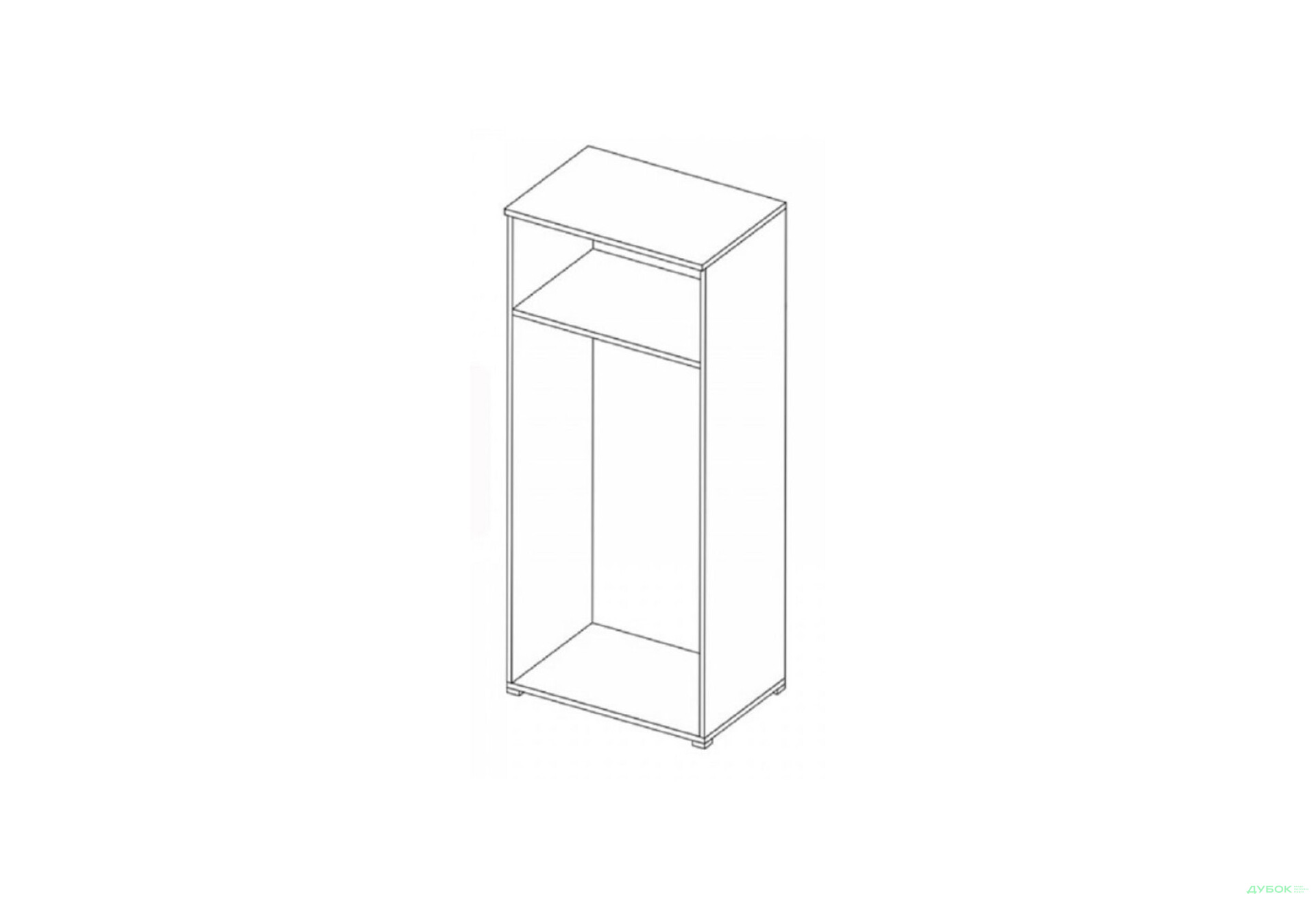 Шафа MiroMark Джуріан 2-дверна 80 см антрацит/дуб вотан - Зображення 4 Зображення 4 - Шафа MiroMark Джуріан 2-дверна 80 см антрацит/дуб вотан