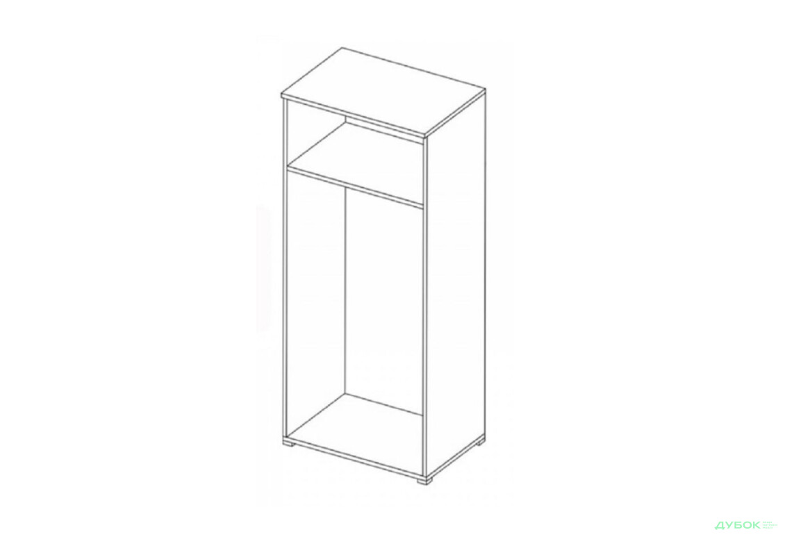 Шафа MiroMark Джуріан 2-дверна 80 см антрацит/дуб вотан - Зображення 4 Зображення 4 - Шафа MiroMark Джуріан 2-дверна 80 см антрацит/дуб вотан