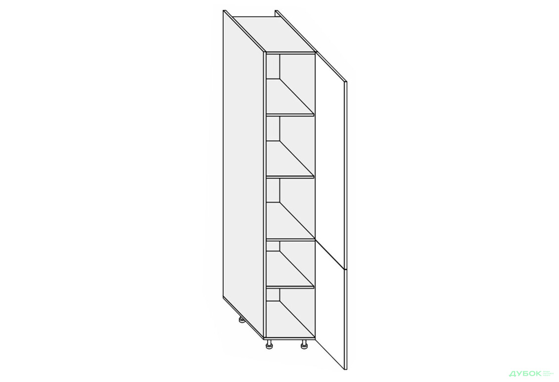 Пенал 40П/2140 Pro Blum правий Міленіум / Millenium Premium MiroMark - Зображення 1 Зображення 1 - Пенал 40П/2140 Pro Blum правий Міленіум / Millenium Premium MiroMark