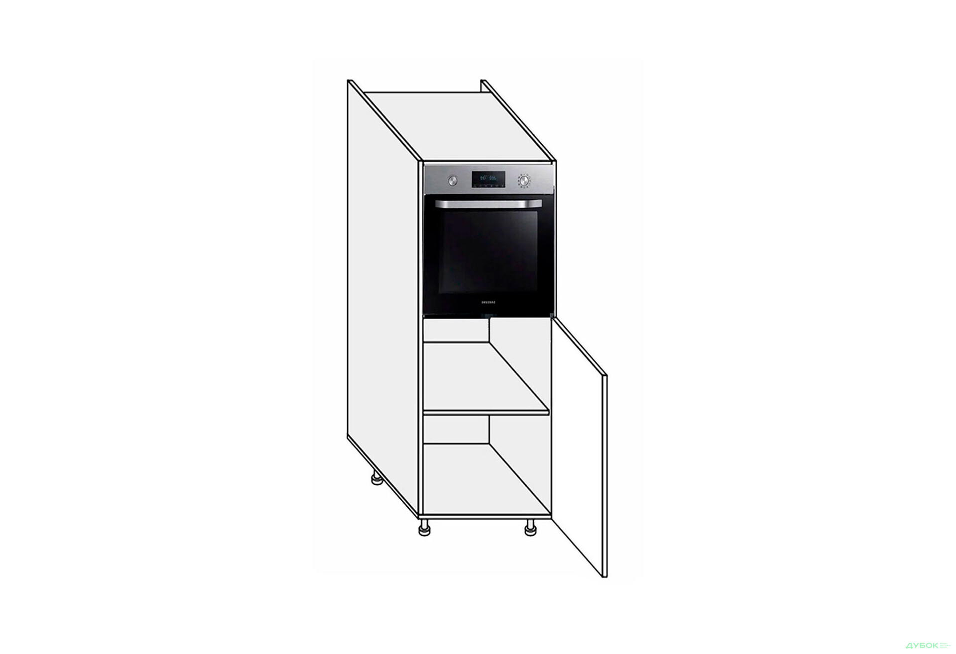 Зображення 1 - Пенал 60ПД/1420 духовка Pro Blum правий Міленіум / Millenium Premium MiroMark