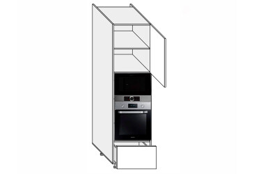 Пенал 60ПДМ1ШХ/2140 духовка + мікрохвильовка телескоп Pro Blum+Hettich правий