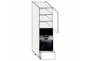 Пенал 60ПДМ1ШХ/2320 духовка + мікрохвильовка телескоп Pro Blum+Hettich правий