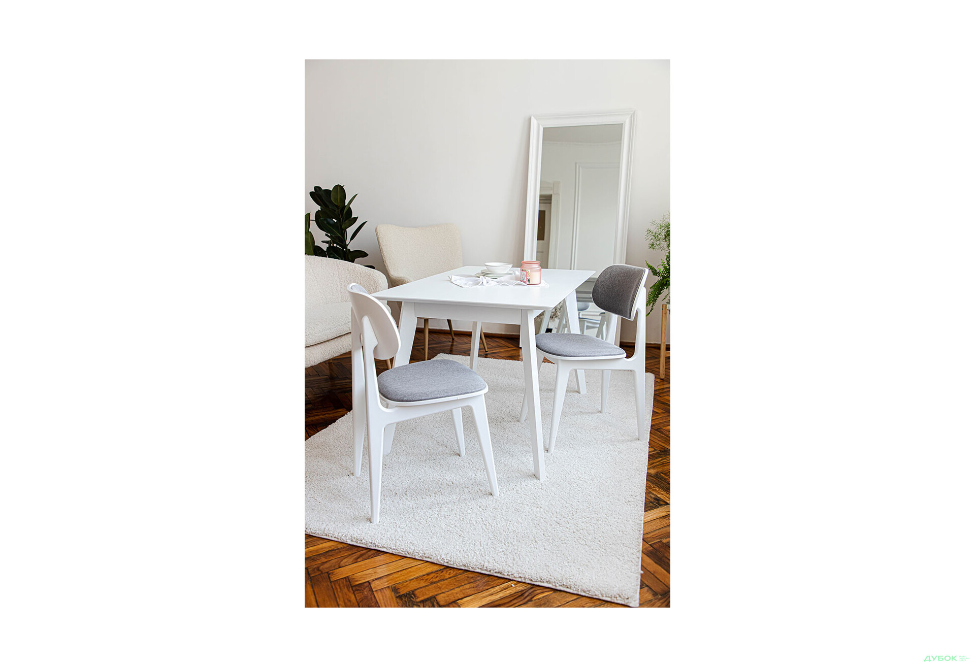 Зображення 4 - Стіл обідній Pavlik Мілан 120(+40)х80 білий, розкладний