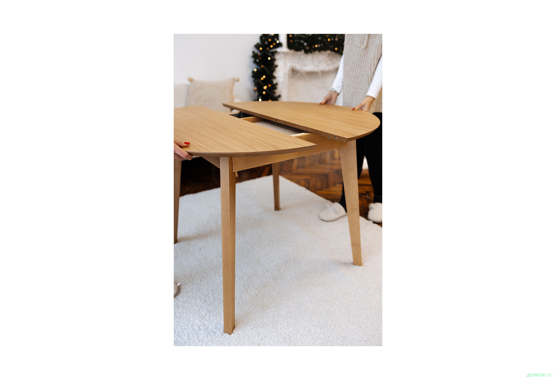 Зображення 10 - Стіл обідній Марс круглий 100+40 natural, розкладний