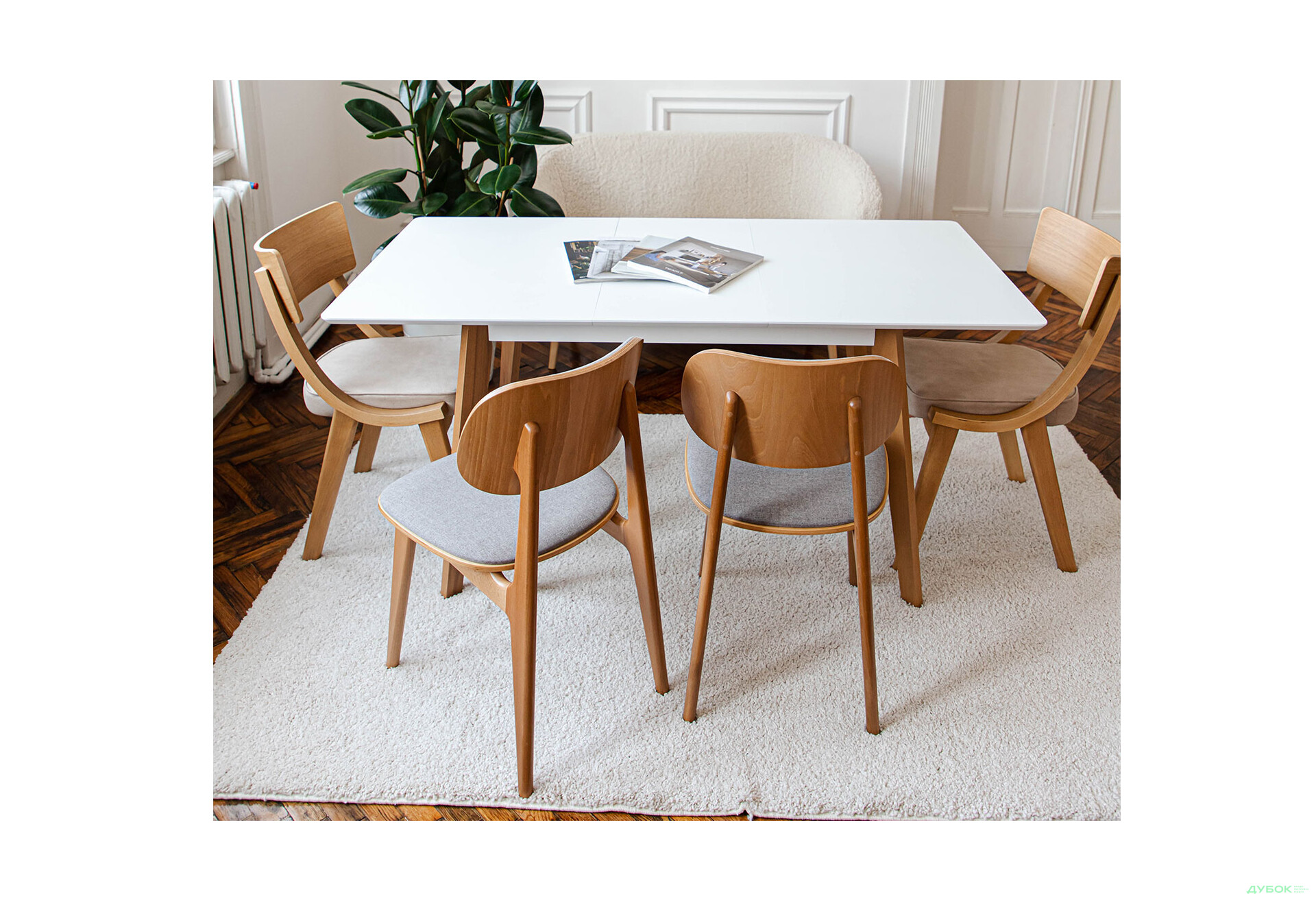 Изображение 4 - Стол обеденный Pavlik Милан 120(+40)х80 натуральный / белый, раскладной