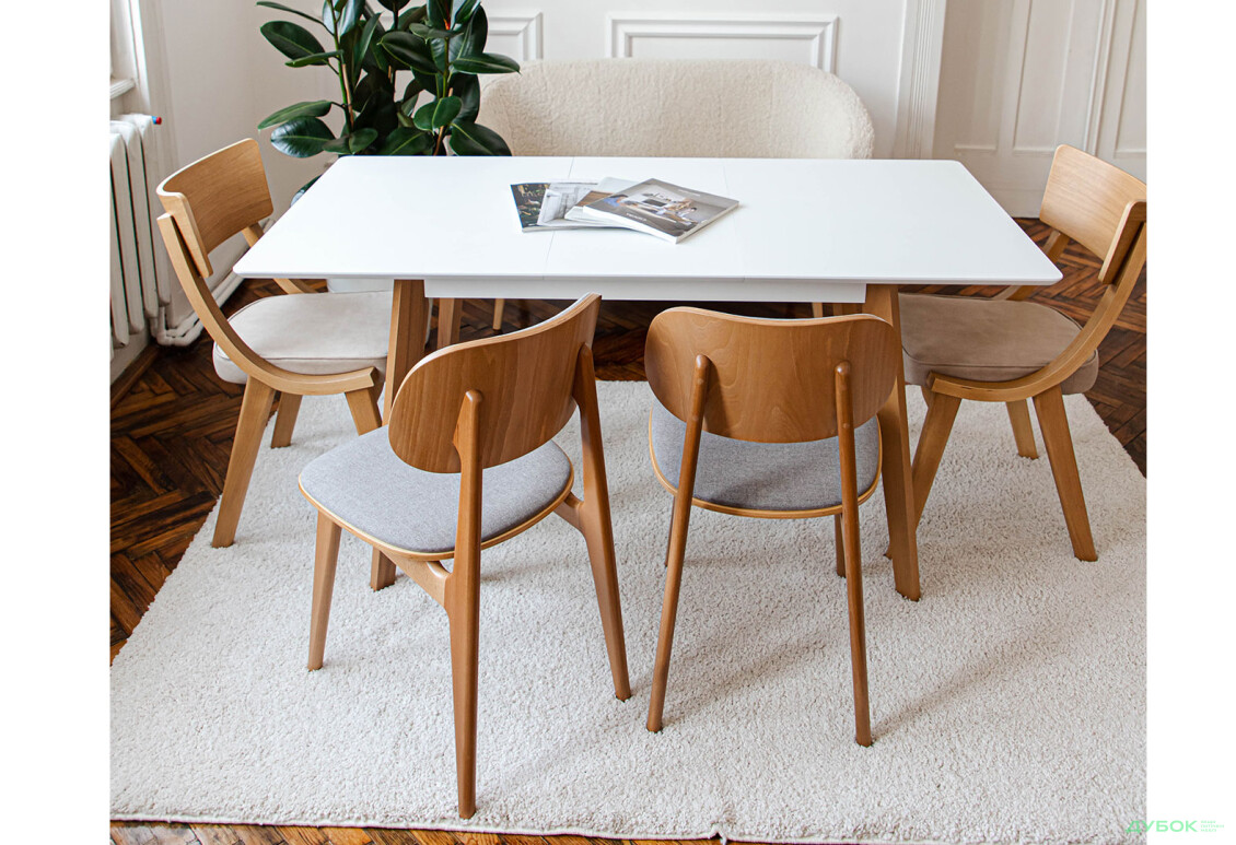 Изображение 4 - Стол обеденный Pavlik Милан 120(+40)х80 натуральный / белый, раскладной