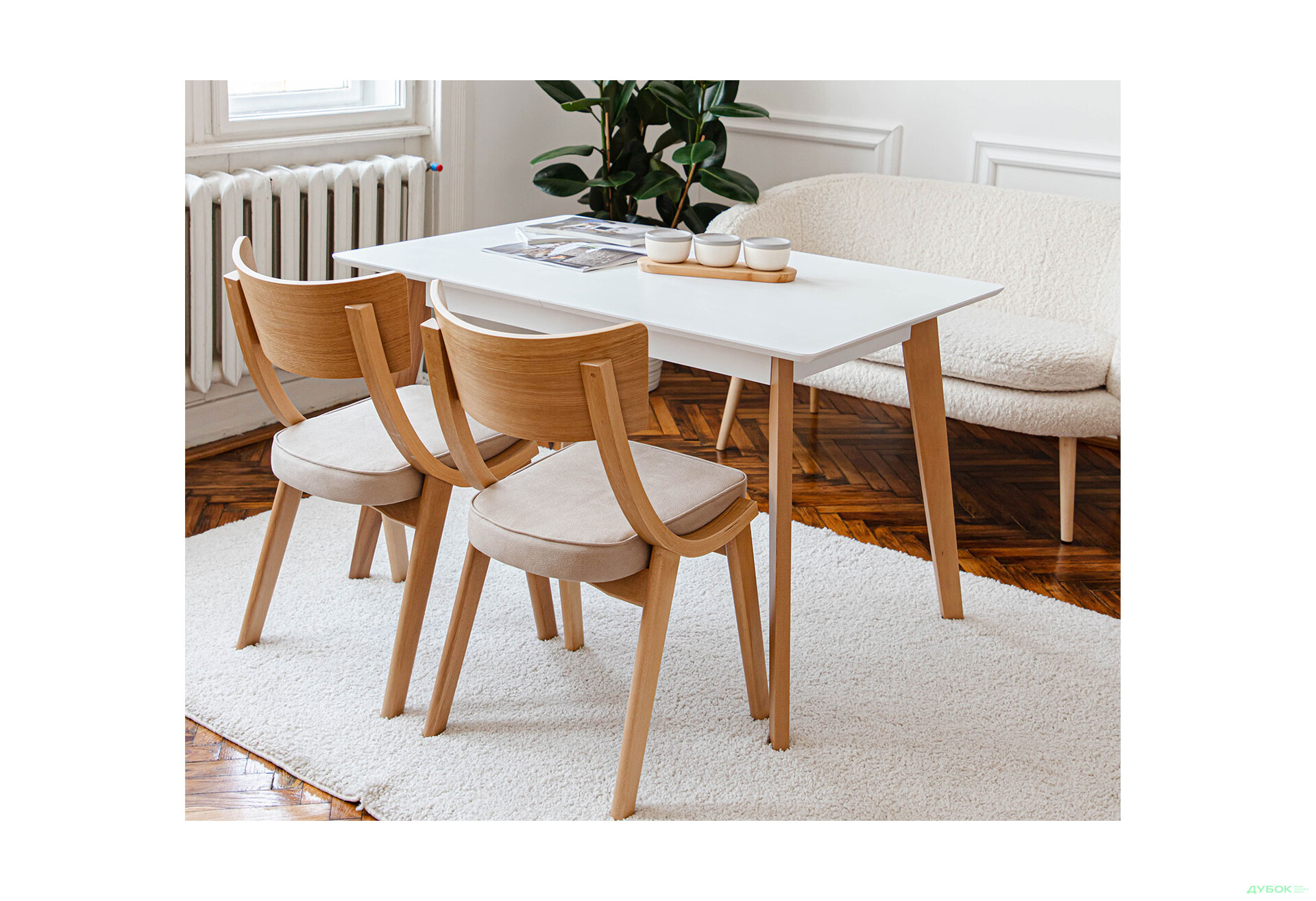 Изображение 5 - Стол обеденный Pavlik Милан 120(+40)х80 натуральный / белый, раскладной