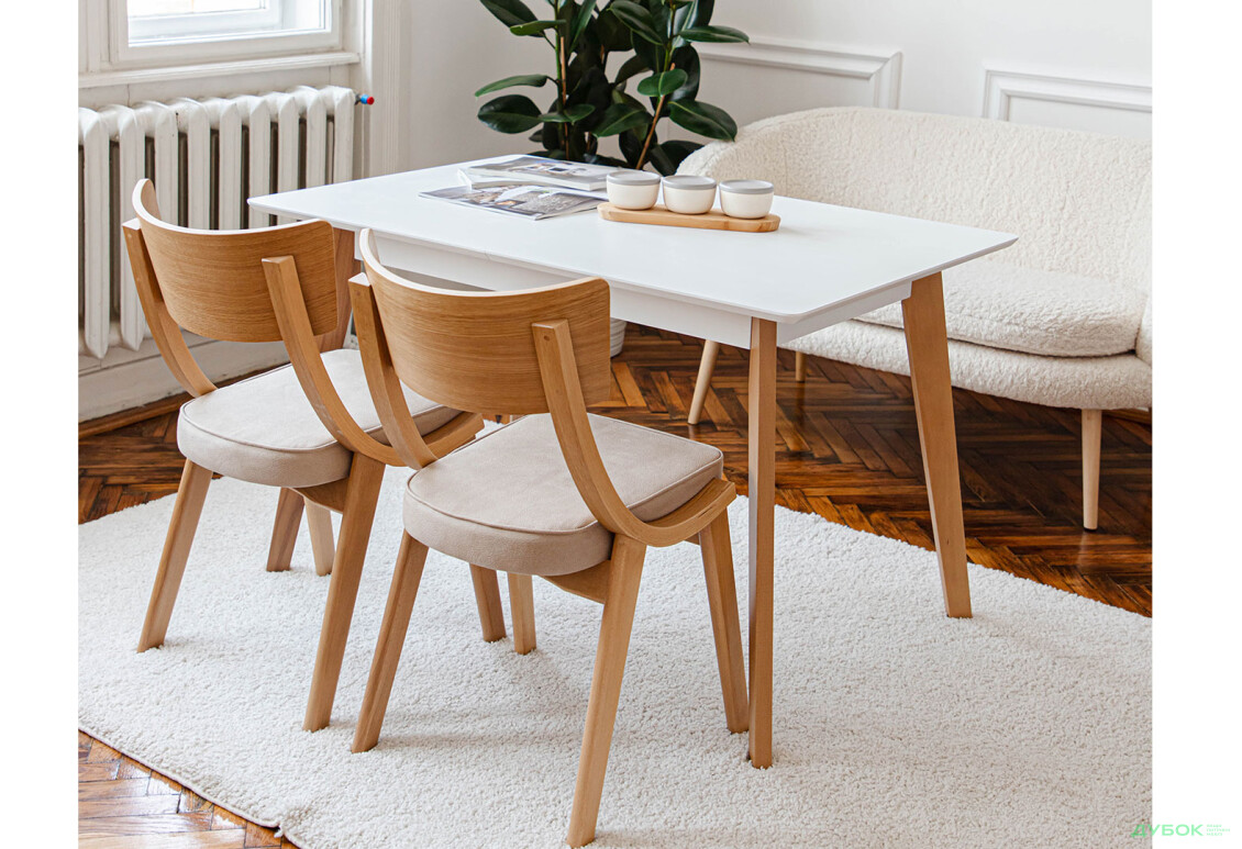 Изображение 5 - Стол обеденный Pavlik Милан 120(+40)х80 натуральный / белый, раскладной