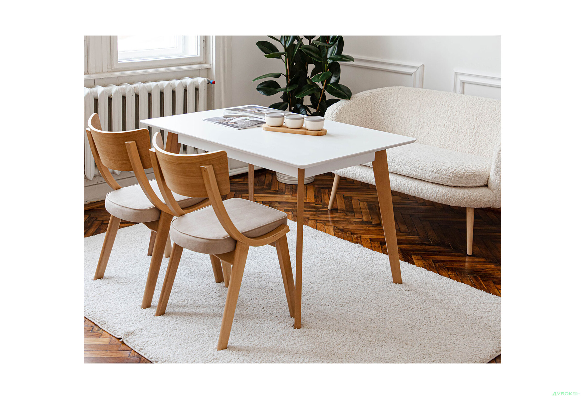 Изображение 3 - Стол обеденный Pavlik Милан 120(+40)х80 натуральный / белый, раскладной