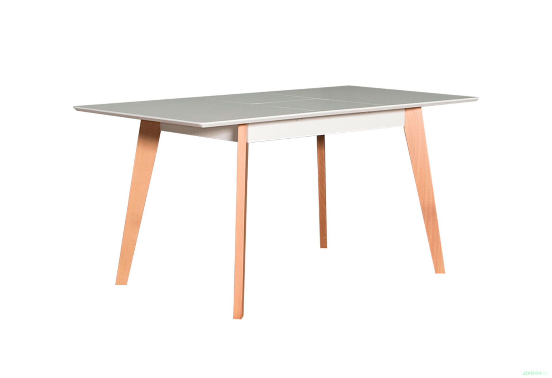 Стіл обідній Pavlik Мілан 120(+40)х80 натуральний / білий, розкладний - Зображення 4 Зображення 4 - Стіл обідній Pavlik Мілан 120(+40)х80 натуральний / білий, розкладний