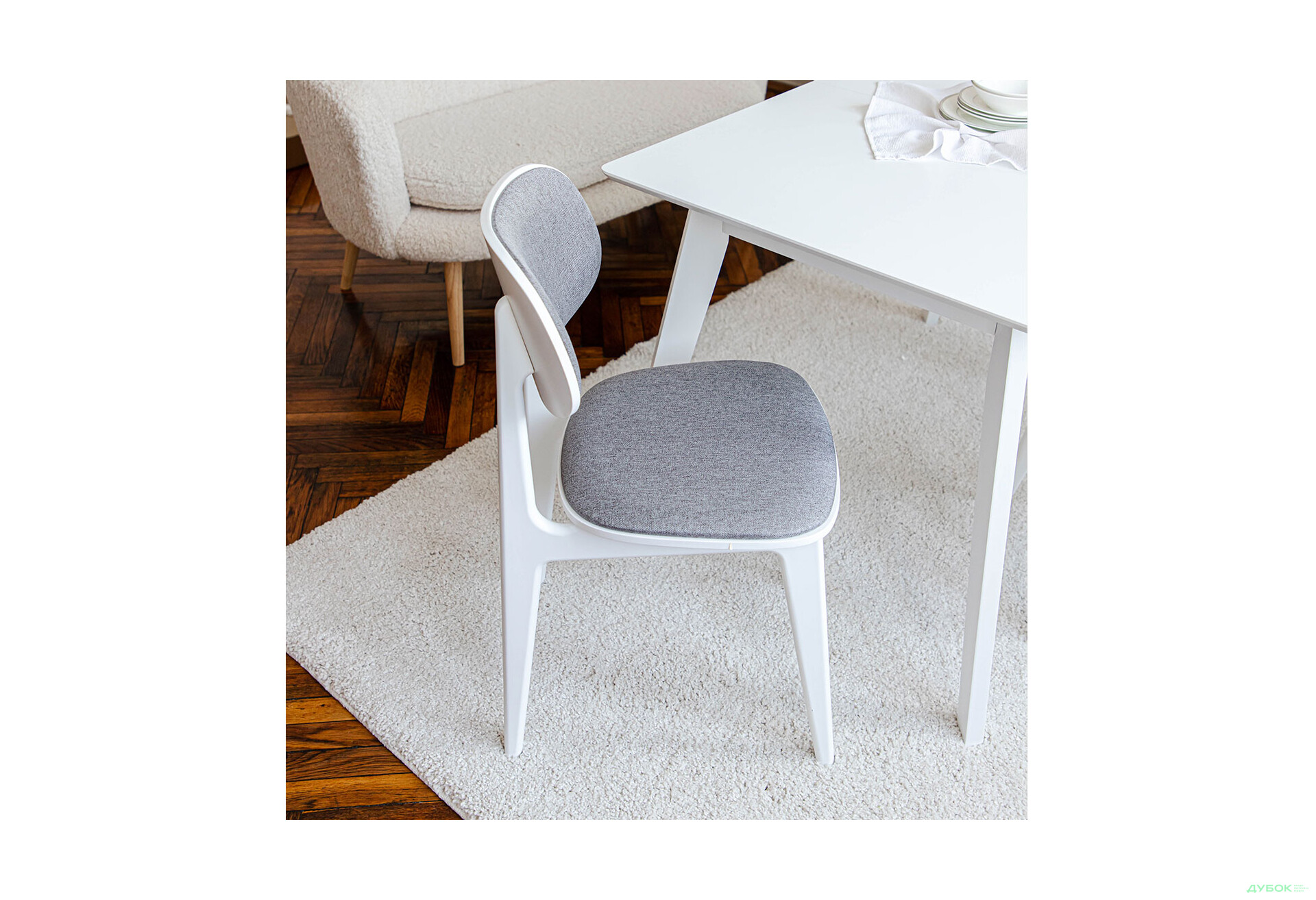 Комплект стіл Мілан розкладний + 4 стільці Лула Софт білий Pavlik - Зображення 2 Зображення 2 - Комплект стіл Мілан розкладний + 4 стільці Лула Софт білий Pavlik