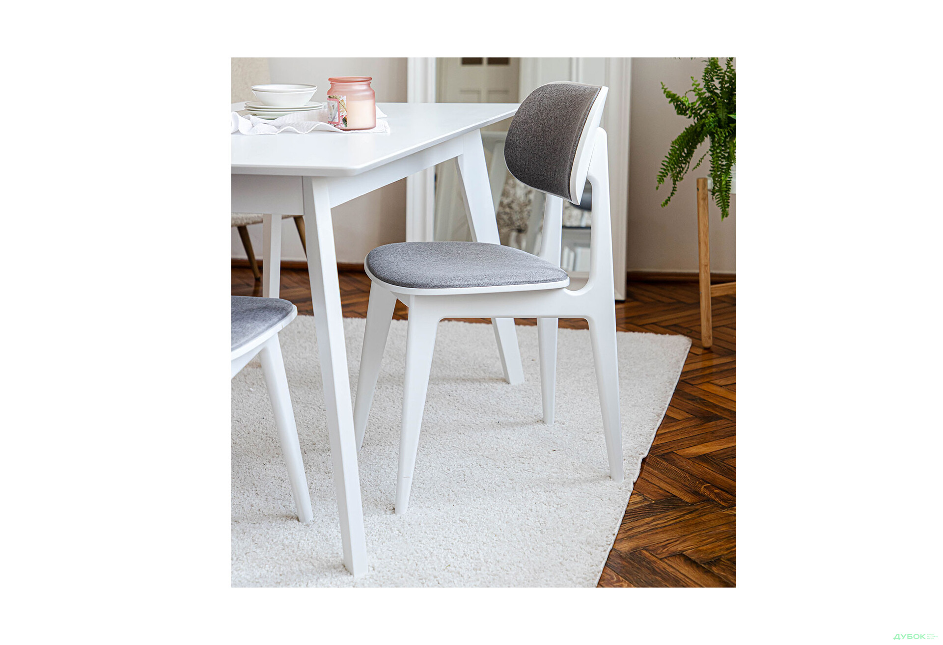 Комплект стіл Мілан розкладний + 4 стільці Лула Софт білий Pavlik - Зображення 3 Зображення 3 - Комплект стіл Мілан розкладний + 4 стільці Лула Софт білий Pavlik