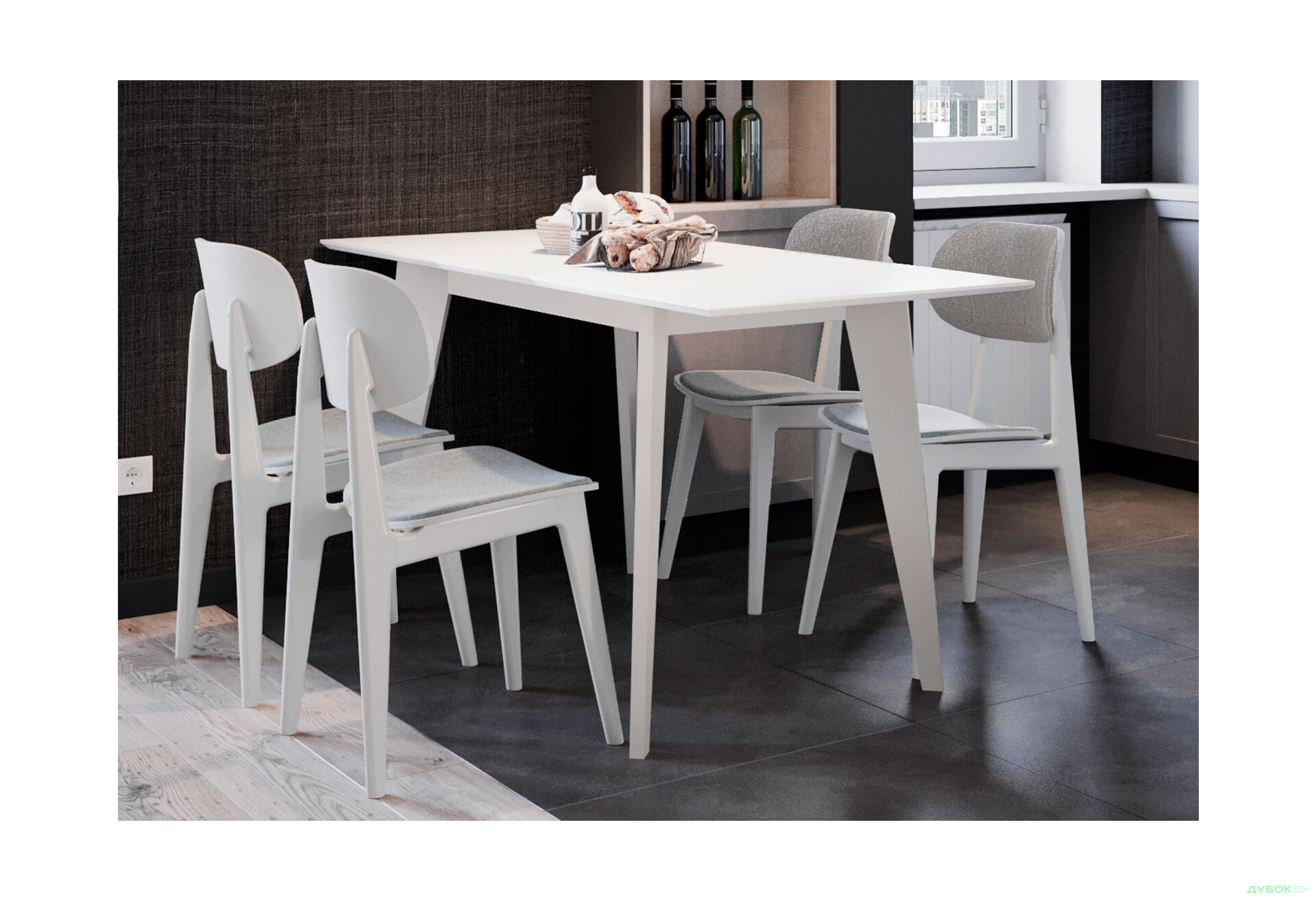 Комплект стіл Мілан розкладний + 4 стільці Лула Софт білий Pavlik - Зображення 1 Зображення 1 - Комплект стіл Мілан розкладний + 4 стільці Лула Софт білий Pavlik
