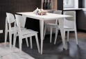 Фото 1 - Комплект стіл Мілан розкладний + 4 стільці Лула Софт білий Pavlik