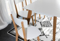 Фото 4 - Комплект стол Милан раскладной + 4 стула Тор натуральный / белый Pavlik