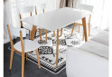 Фото 2 - Комплект стол Милан раскладной + 4 стула Тор натуральный / белый Pavlik