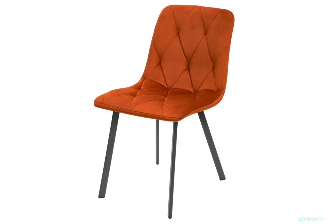 Стул кухонный Bjorn Кусто C-2 45x56x83 см мягкий, терракотовый Velluto 33, опора черная