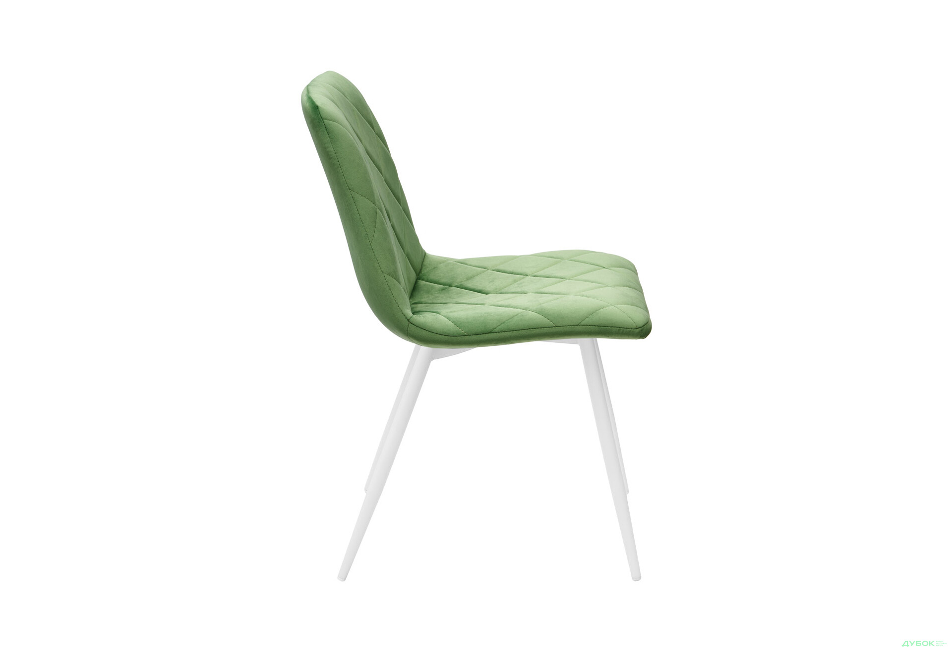 Стілець кухонний Bjorn Кусто C-3 45x56x83 см м'який, зелений Magic Velvet 2236, опора біла - Зображення 3 Зображення 3 - Стілець кухонний Bjorn Кусто C-3 45x56x83 см м'який, зелений Magic Velvet 2236, опора біла