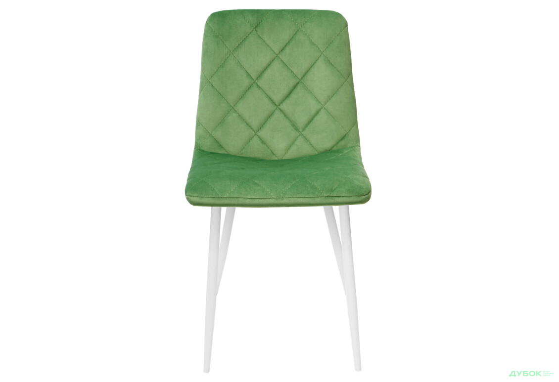 Стілець кухонний Bjorn Кусто C-3 45x56x83 см м'який, зелений Magic Velvet 2236, опора біла - Зображення 2 Зображення 2 - Стілець кухонний Bjorn Кусто C-3 45x56x83 см м'який, зелений Magic Velvet 2236, опора біла