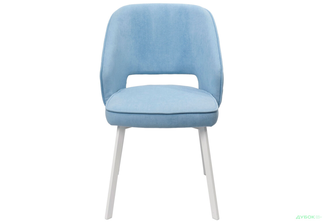 Изображение 2 - Стул кухонный Bjorn Андре 53x60x84 см мягкий, голубой Uttario Velvet 2960, опора белая