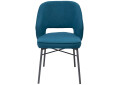 Стілець кухонний Bjorn Андре 53x60x84 см м'який, синій Uttario Velvet 2968, опора чорна - Зображення 2 Зображення 2 - Стілець кухонний Bjorn Андре 53x60x84 см м'який, синій Uttario Velvet 2968, опора чорна
