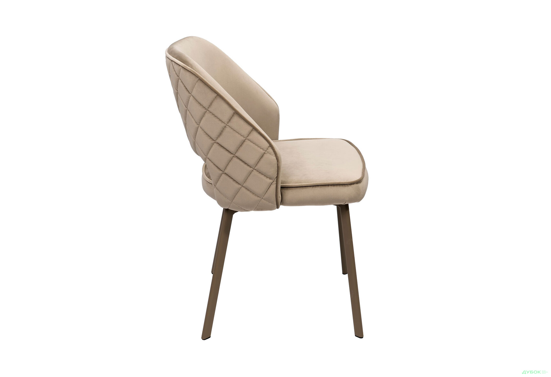 Стілець кухонний Bjorn Андре 53x60x84 см м'який, бежевий Magic Velvet 2209, опора мокко - Зображення 4 Зображення 4 - Стілець кухонний Bjorn Андре 53x60x84 см м'який, бежевий Magic Velvet 2209, опора мокко