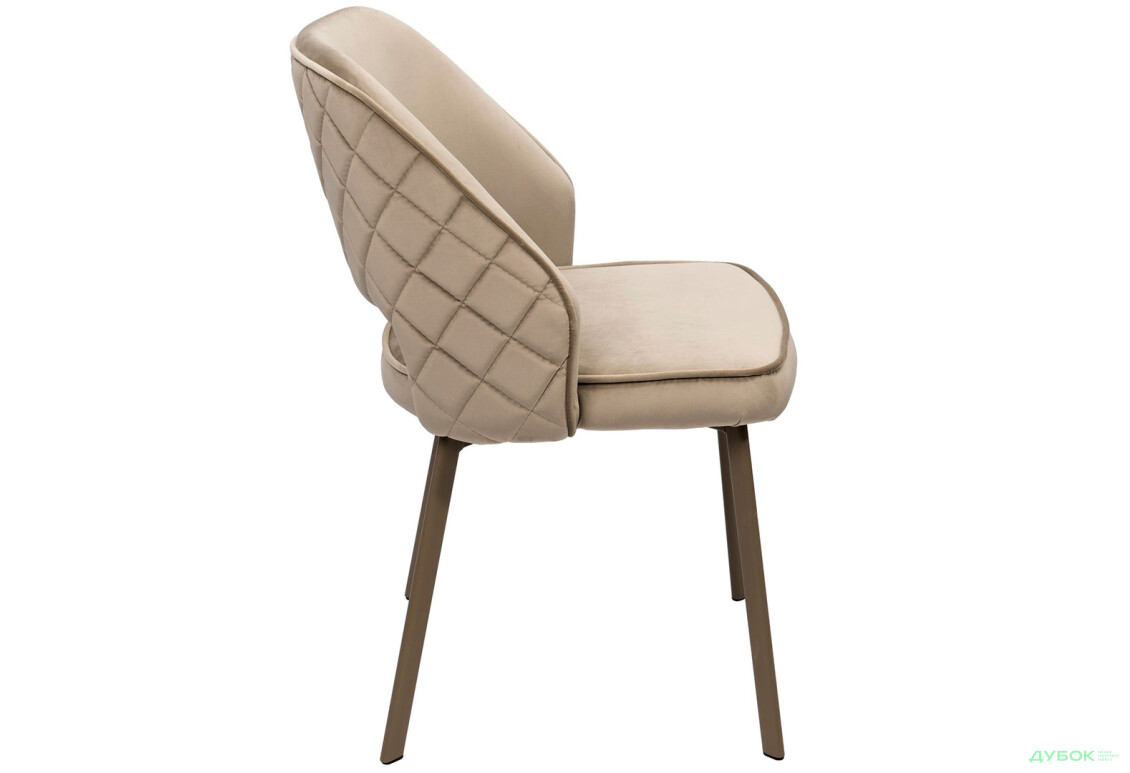 Стілець кухонний Bjorn Андре 53x60x84 см м'який, бежевий Magic Velvet 2209, опора мокко - Зображення 4 Зображення 4 - Стілець кухонний Bjorn Андре 53x60x84 см м'який, бежевий Magic Velvet 2209, опора мокко