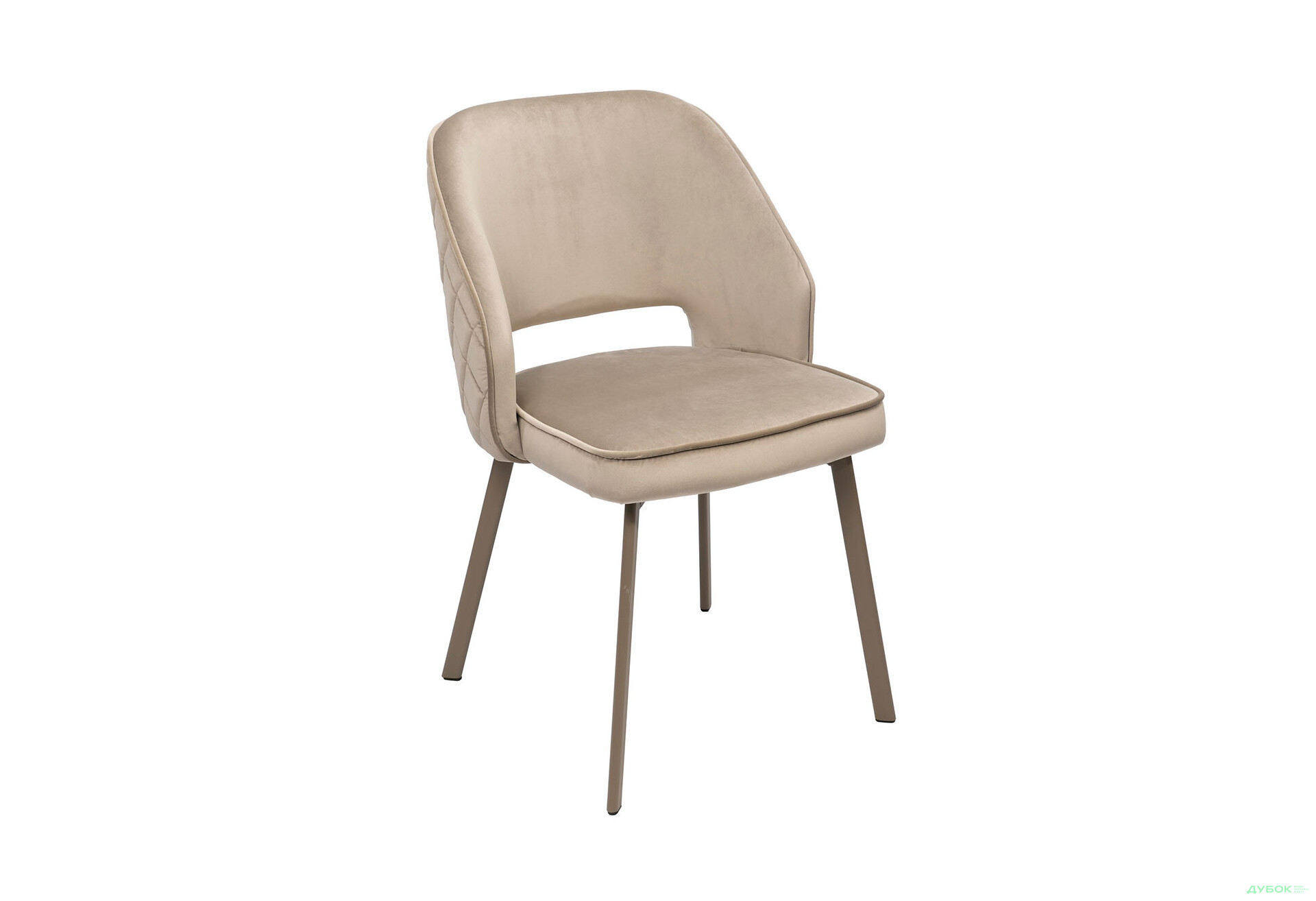 Стілець кухонний Bjorn Андре 53x60x84 см м'який, бежевий Magic Velvet 2209, опора мокко - Зображення 3 Зображення 3 - Стілець кухонний Bjorn Андре 53x60x84 см м'який, бежевий Magic Velvet 2209, опора мокко
