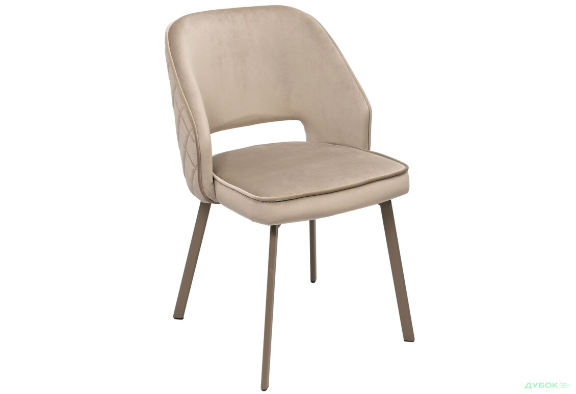 Стілець кухонний Bjorn Андре 53x60x84 см м'який, бежевий Magic Velvet 2209, опора мокко - Зображення 3 Зображення 3 - Стілець кухонний Bjorn Андре 53x60x84 см м'який, бежевий Magic Velvet 2209, опора мокко