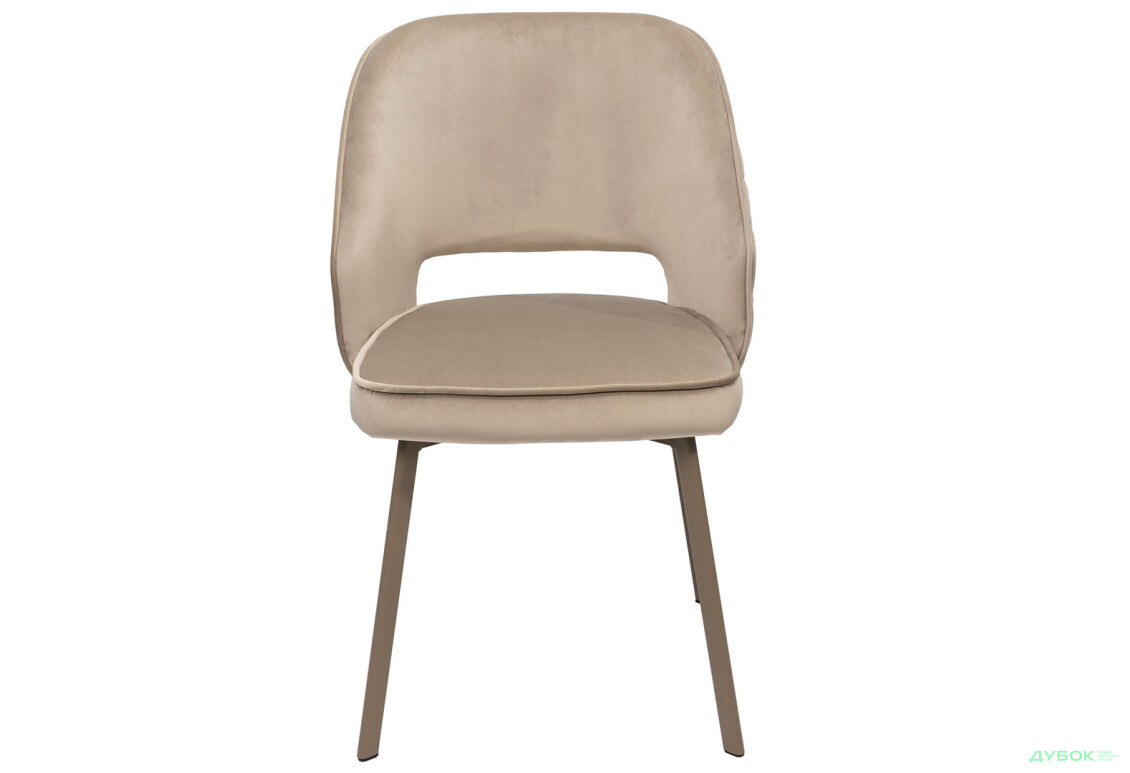Стілець кухонний Bjorn Андре 53x60x84 см м'який, бежевий Magic Velvet 2209, опора мокко - Зображення 2 Зображення 2 - Стілець кухонний Bjorn Андре 53x60x84 см м'який, бежевий Magic Velvet 2209, опора мокко
