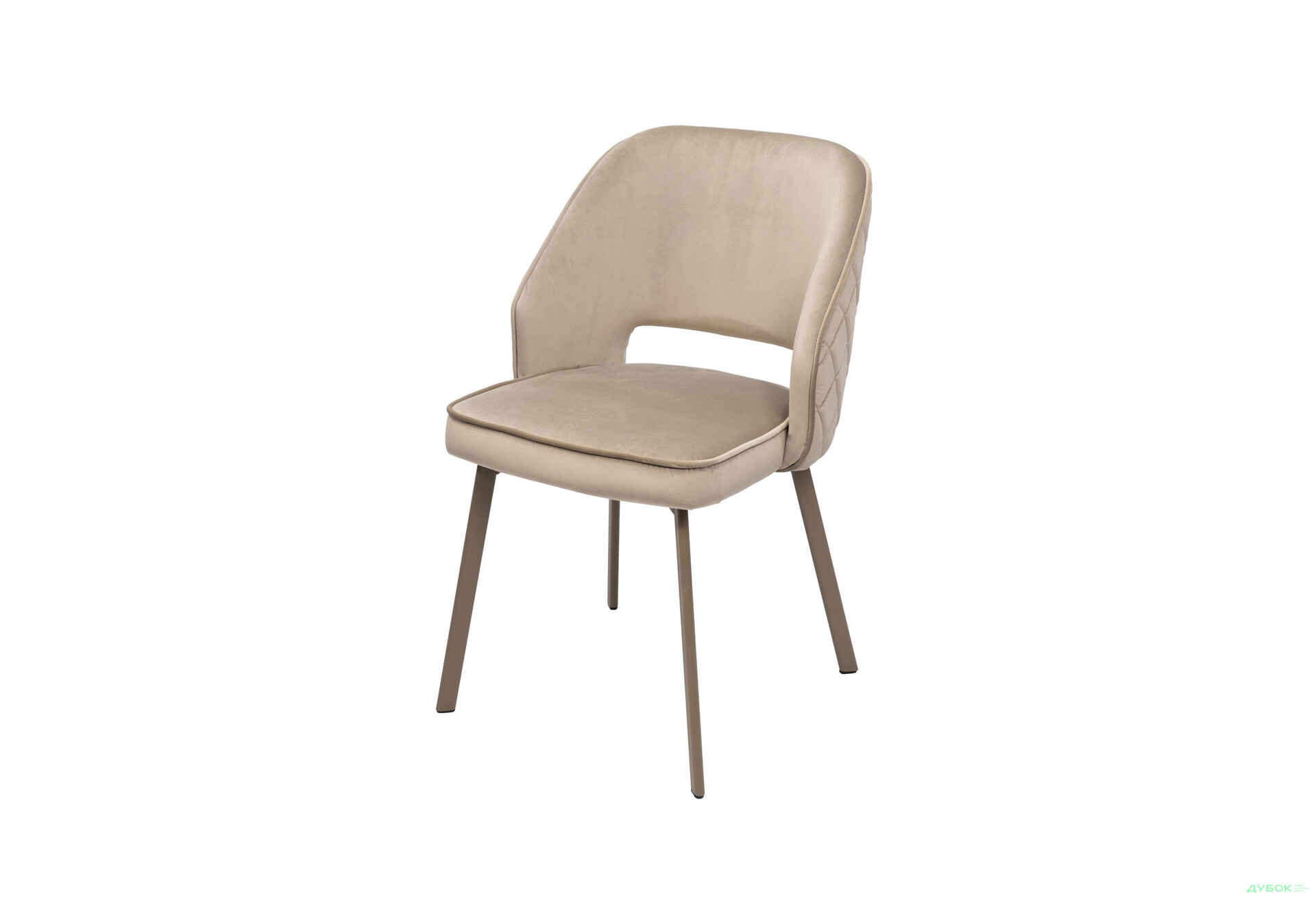 Стілець кухонний Bjorn Андре 53x60x84 см м'який, бежевий Magic Velvet 2209, опора мокко - Зображення 1 Зображення 1 - Стілець кухонний Bjorn Андре 53x60x84 см м'який, бежевий Magic Velvet 2209, опора мокко