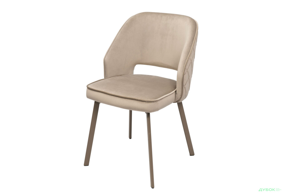 Стілець кухонний Bjorn Андре 53x60x84 см м'який, бежевий Magic Velvet 2209, опора мокко - Зображення 1 Зображення 1 - Стілець кухонний Bjorn Андре 53x60x84 см м'який, бежевий Magic Velvet 2209, опора мокко