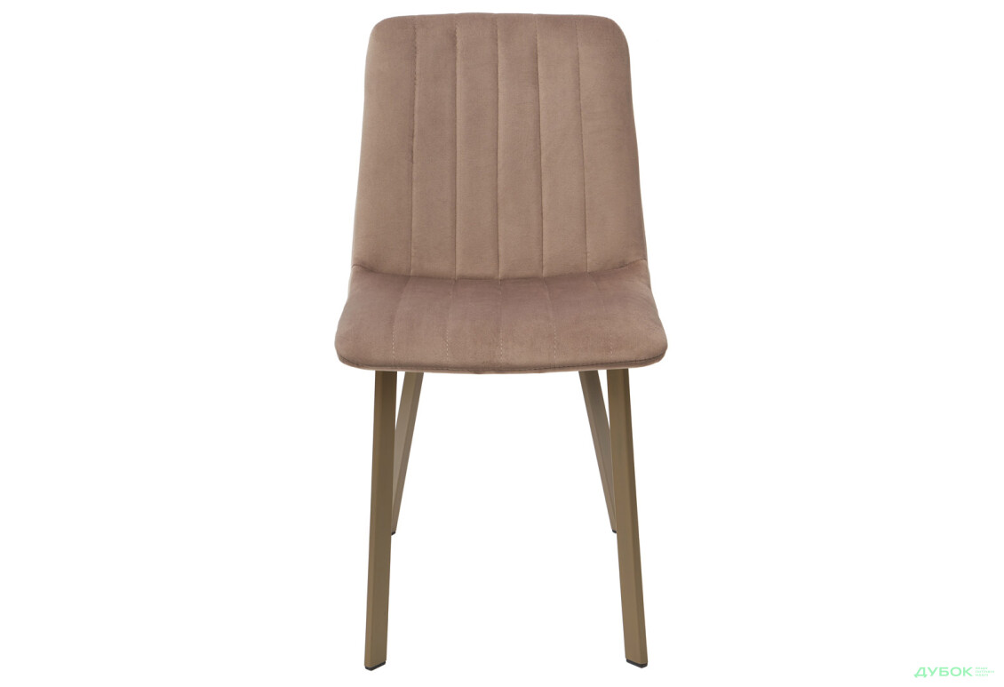 Стілець кухонний Bjorn Кусто C-4 45x56x83 см м'який, бежевий Utario Velvet 2976, опора мокко - Зображення 2 Зображення 2 - Стілець кухонний Bjorn Кусто C-4 45x56x83 см м'який, бежевий Utario Velvet 2976, опора мокко