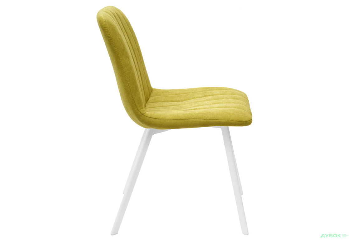 Зображення 3 - Стілець кухонний Bjorn Кусто C-4 45x56x83 см м'який, жовтий Utario Velvet 2959, опора біла