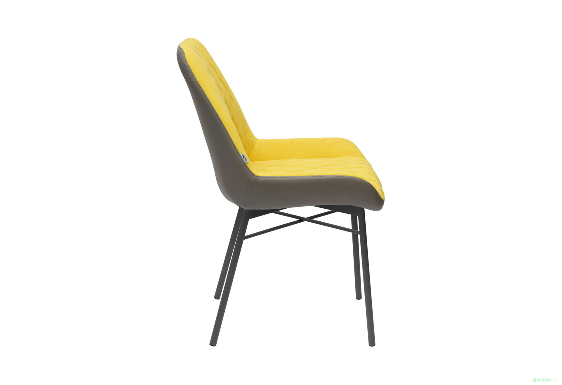 Зображення 4 - Стілець кухонний Bjorn Норд 52x63x48 см м'який, жовтий Uttario Velvet 2959/ Boston 10, опора чорна