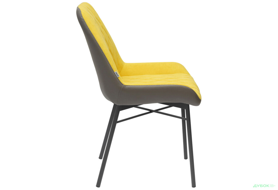 Зображення 4 - Стілець кухонний Bjorn Норд 52x63x48 см м'який, жовтий Uttario Velvet 2959/ Boston 10, опора чорна