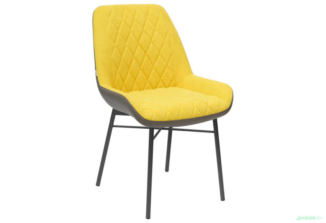 Зображення 3 - Стілець кухонний Bjorn Норд 52x63x48 см м'який, жовтий Uttario Velvet 2959/ Boston 10, опора чорна