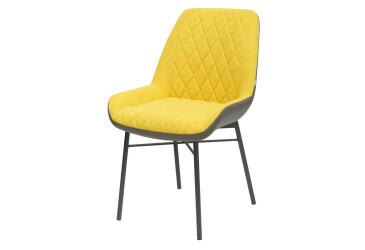 Стілець кухонний Bjorn Норд 52x63x48 см м'який, жовтий Uttario Velvet 2959/ Boston 10, опора чорна