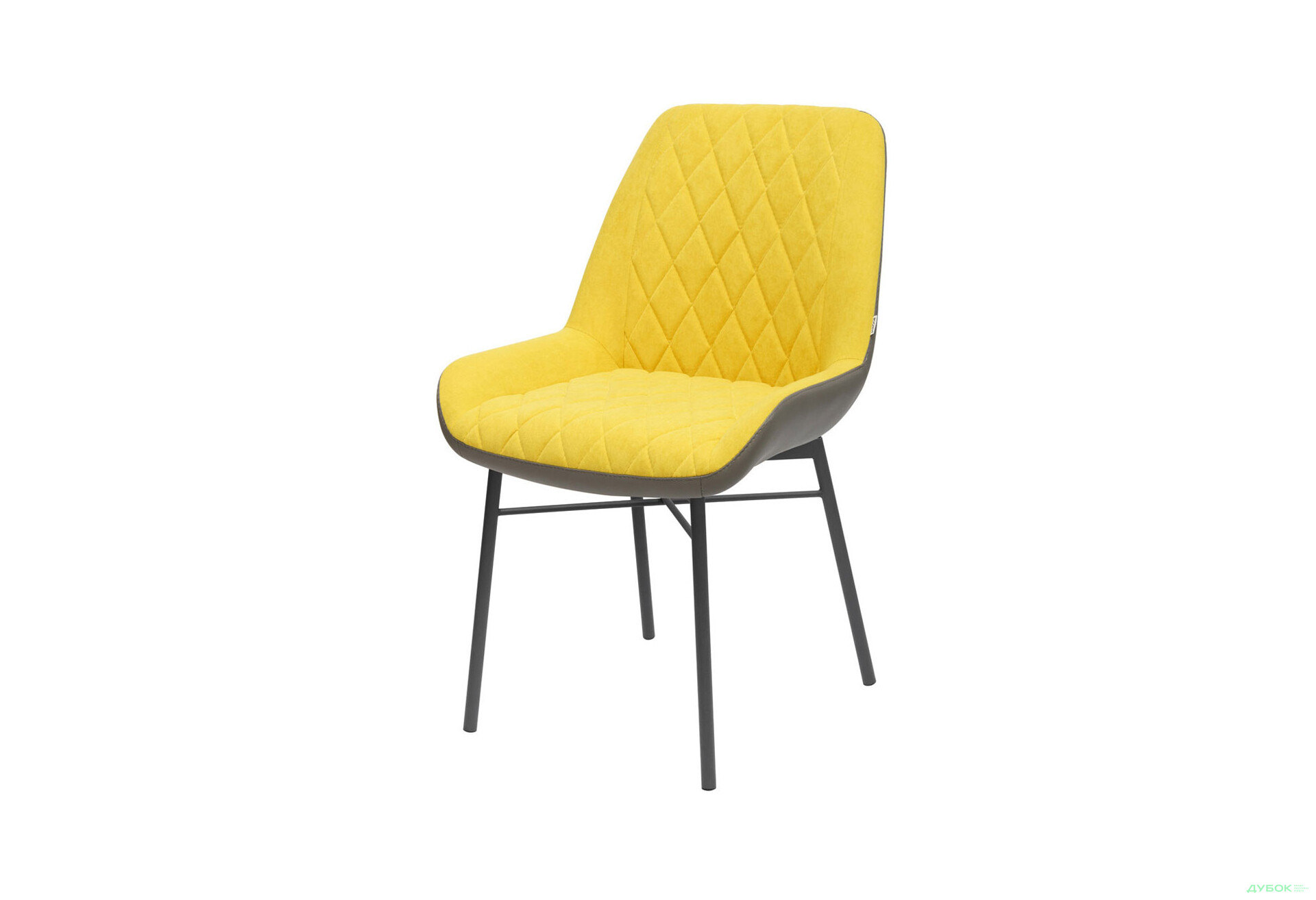 Зображення 1 - Стілець кухонний Bjorn Норд 52x63x48 см м'який, жовтий Uttario Velvet 2959/ Boston 10, опора чорна