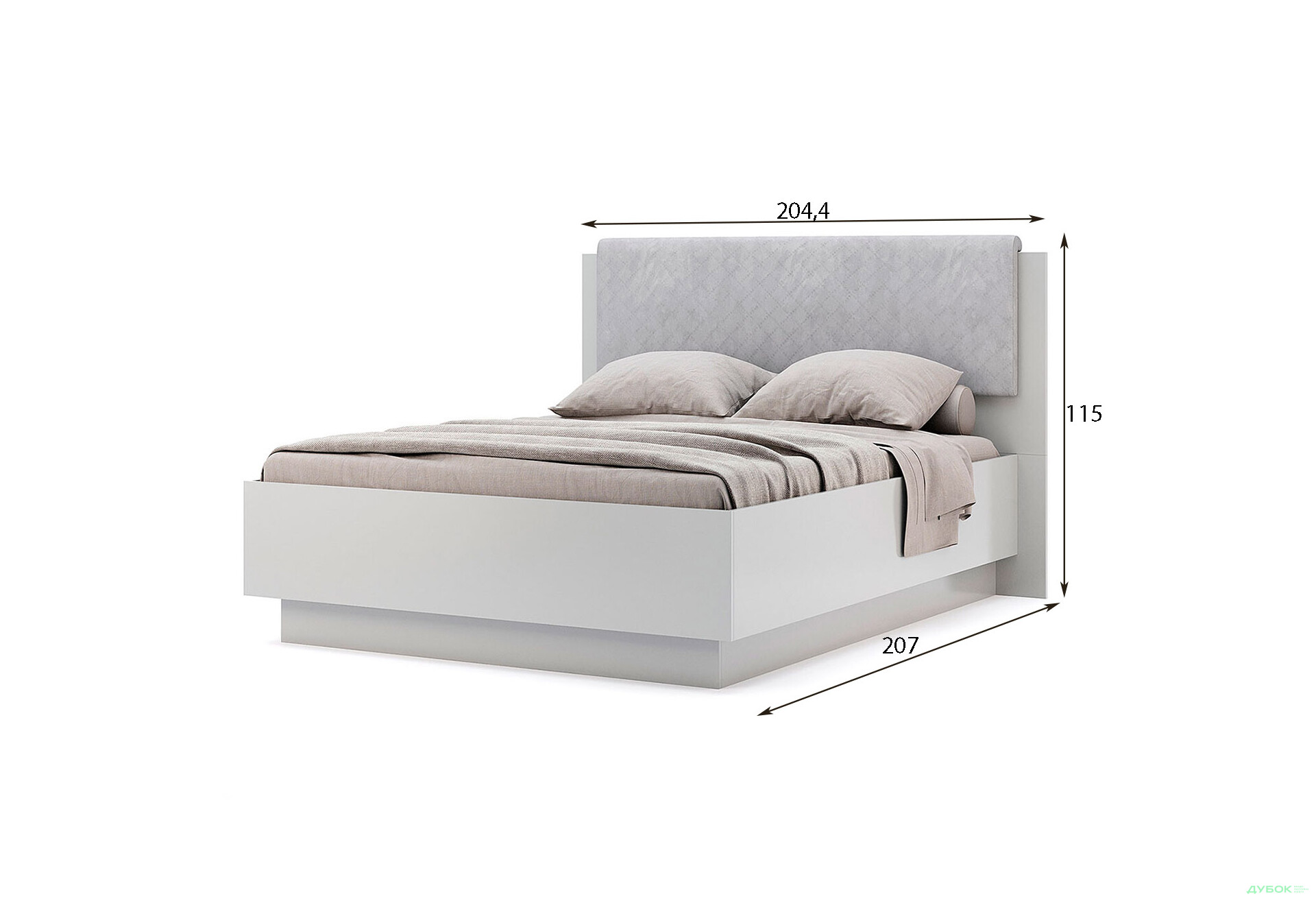 Ліжко-подіум MiroMark Мегі / Megy підйомне з каркасом 180x200 см глянець сірий шиншила - Зображення 4 Зображення 4 - Ліжко-подіум MiroMark Мегі / Megy підйомне з каркасом 180x200 см глянець сірий шиншила