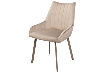 Стілець кухонний Bjorn Деніс 58x62x88 см м'який, бежевий Magic Velvet 2209, опора мокко
